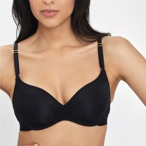 LIVELY No-Wire Push-Up Bra 34-DD Jet Black